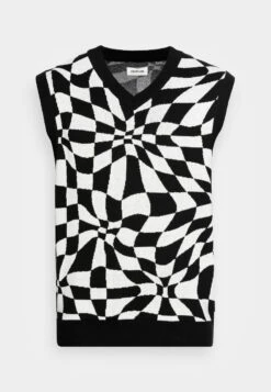 YOURTURN DISTORTED CHECK VEST UNISEX - Strickpullover - Black/white 11 YOURTURN DISTORTED CHECK VEST UNISEX - Strickpullover - Black/white -Mode Verkauf 0c905aaa1f764777bb0751bb5f4242ae