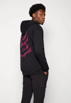 YOURTURN EMBROIDERED TEXT HOODIE UNISEX - Kapuzenpullover - Black -Mode Verkauf 1b00bdfa4f184078b8b4af421ae91c6b