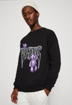 YOURTURN UNISEX - Sweatshirt - Black -Mode Verkauf 33d007dd60364b7a8c1aabb65adec7c1