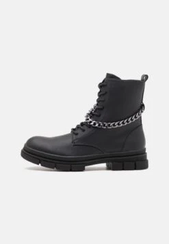YOURTURN UNISEX - Schnürstiefelette - Black