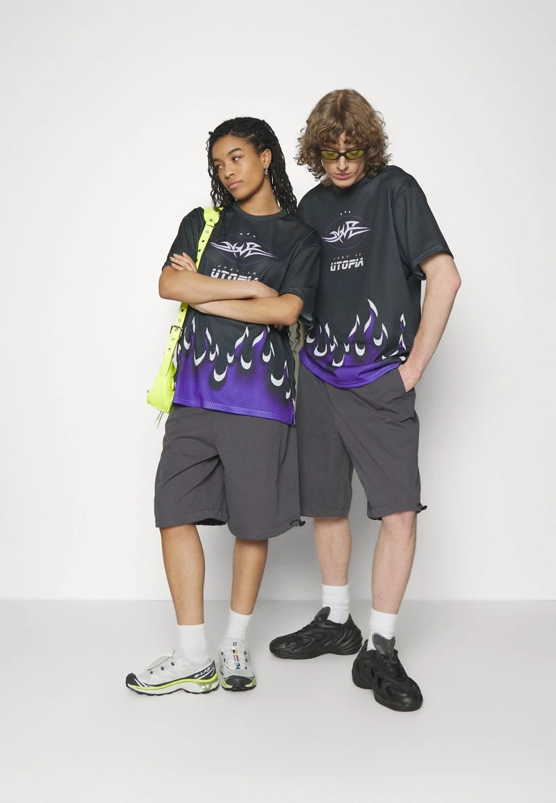 YOURTURN GENDERLESS PARACHUTE SHORTS UNISEX - Shorts - Dark Grey 4 YOURTURN GENDERLESS PARACHUTE SHORTS UNISEX - Shorts - Dark Grey – Bild 2