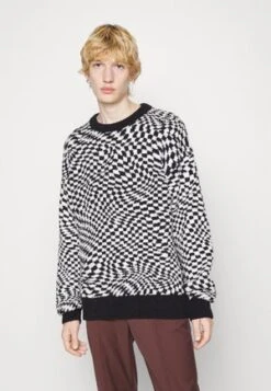 YOURTURN UNISEX - Strickpullover - Black/brown -Mode Verkauf 6e4434fba8244f568253a58f6d0845e7