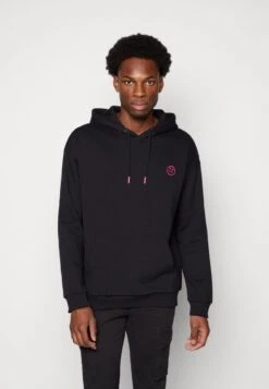 YOURTURN EMBROIDERED TEXT HOODIE UNISEX - Kapuzenpullover - Black -Mode Verkauf 831f28d556604900b99533bf068001a6