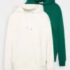 YOURTURN 2 PACK UNISEX - Kapuzenpullover - Off-white/green -Mode Verkauf 88c4925cfb884ab0a7f41afb477aea1a