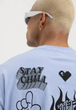 YOURTURN UNISEX - T-Shirt Print - Light Blue -Mode Verkauf 9f60229ca342434d98361d1aff69b030