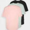 YOURTURN UNISEX 3 PACK - T-Shirt Basic - Black/pink/green -Mode Verkauf a17276a3184f447792f5b2aa77fa9fb9
