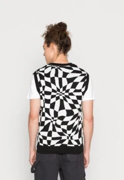 YOURTURN DISTORTED CHECK VEST UNISEX - Strickpullover - Black/white 10 YOURTURN DISTORTED CHECK VEST UNISEX - Strickpullover - Black/white -Mode Verkauf b039e6683b6846d79acd1f15c36fae0f