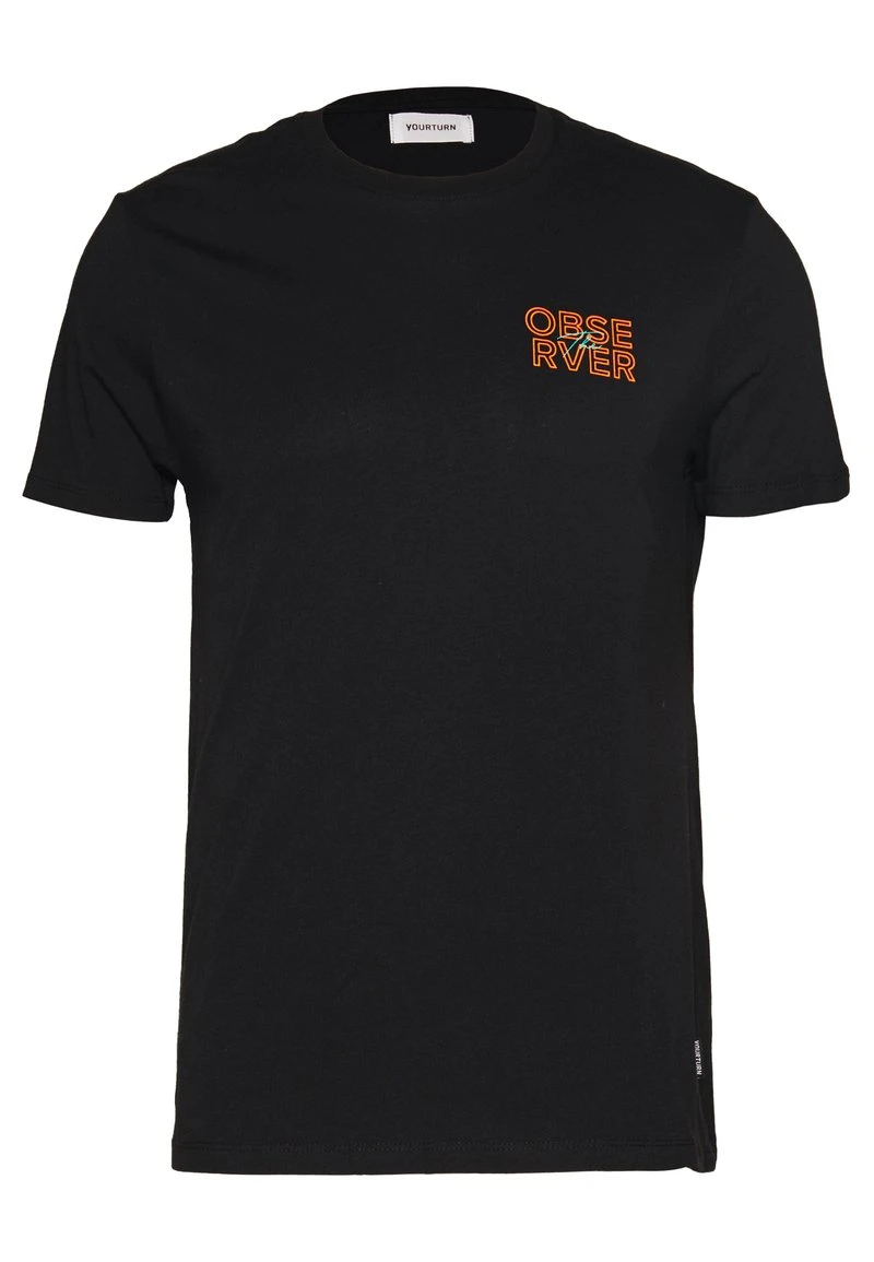YOURTURN UNISEX OBSERVER - T-Shirt Print - Black 4 YOURTURN UNISEX OBSERVER - T-Shirt Print - Black – Bild 2
