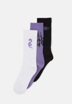 YOURTURN 3 PACK - Socken - Black/purple /off-white