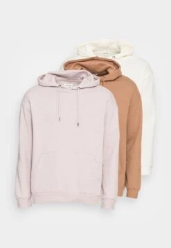 YOURTURN UNISEX 3 PACK - Kapuzenpullover - Brown Lilac Off White -Mode Verkauf bab16f3fb32542dd8d840e4c81759745