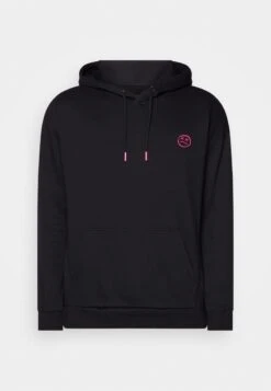 YOURTURN EMBROIDERED TEXT HOODIE UNISEX - Kapuzenpullover - Black -Mode Verkauf c692656bb29846b2a2927c8d86f929fa