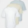 YOURTURN UNISEX 3 PACK - T-Shirt Basic - White/off-white/light Blue -Mode Verkauf d26ba9448f9047a59aa5c0c2de34af67