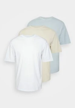 YOURTURN UNISEX 3 PACK - T-Shirt Basic - White/off-white/light Blue