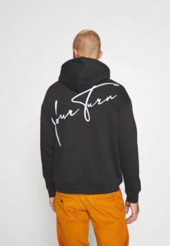 YOURTURN BOLD SCRIPT HOODIE UNISEX - Sweatshirt - Black